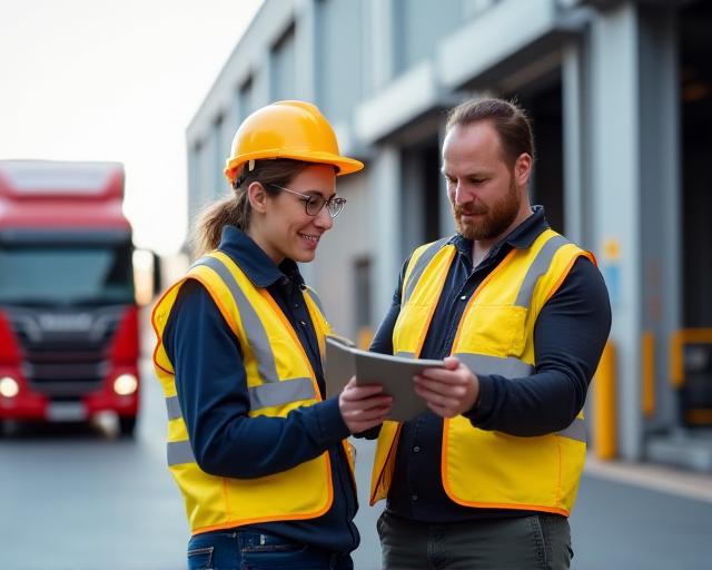 Logistics team coordinating storage and shipping