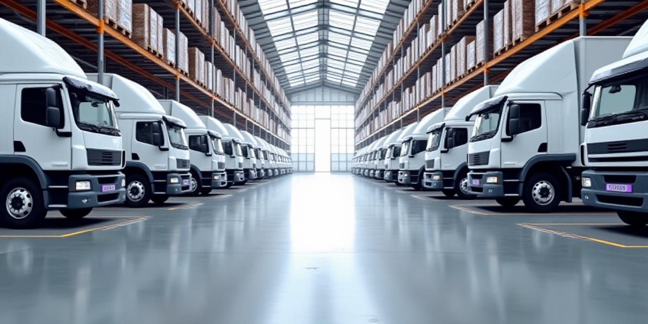 Logistics warehouse and transport fleet
